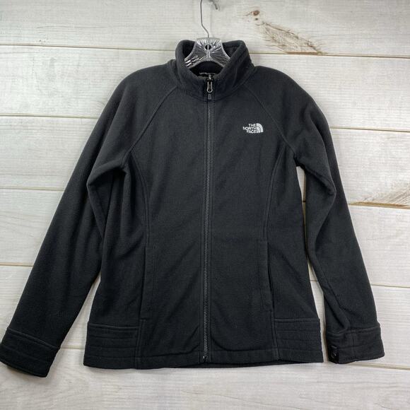 The North Face Jacket Womens M Black Fleece Full Zip Warm Winter Sweatshirt - Picture 1 of 9